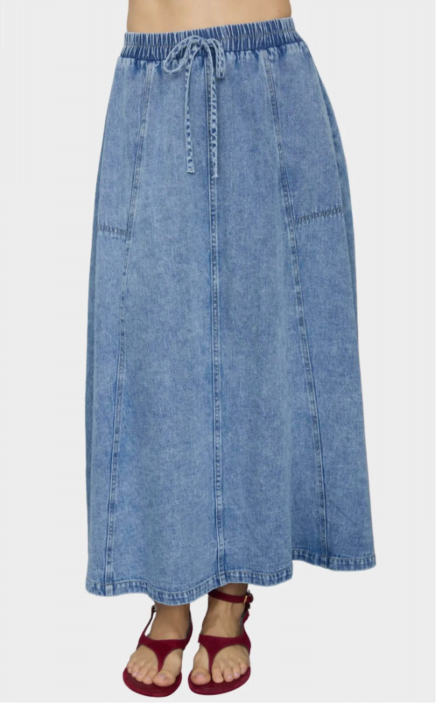 Everly Denim Skirt In Blue