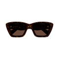 Oversized Square Sunglasses With Tortoiseshell Frame And Logo Accents