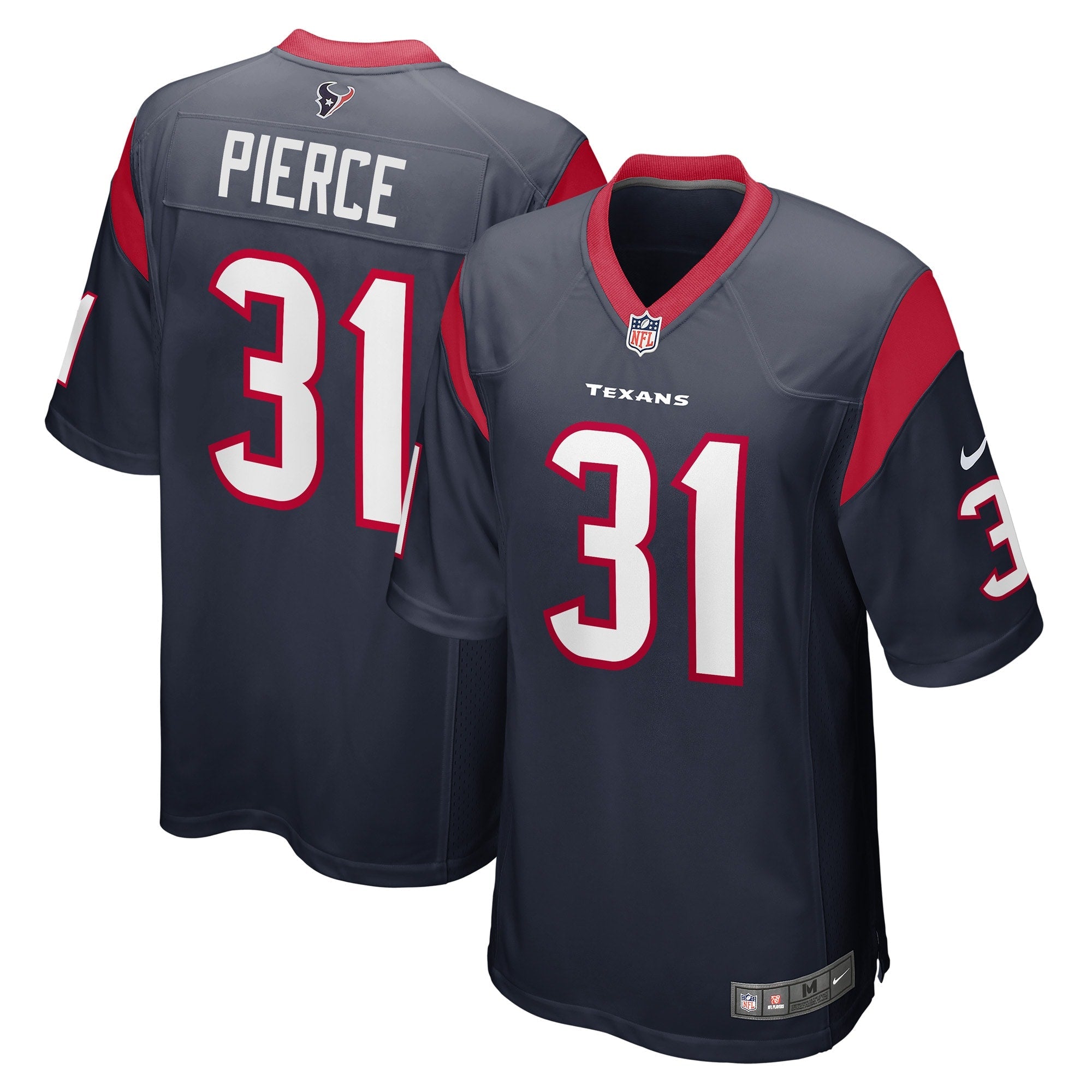 Houston Texans Dameon Pierce Navy Game Player Jersey