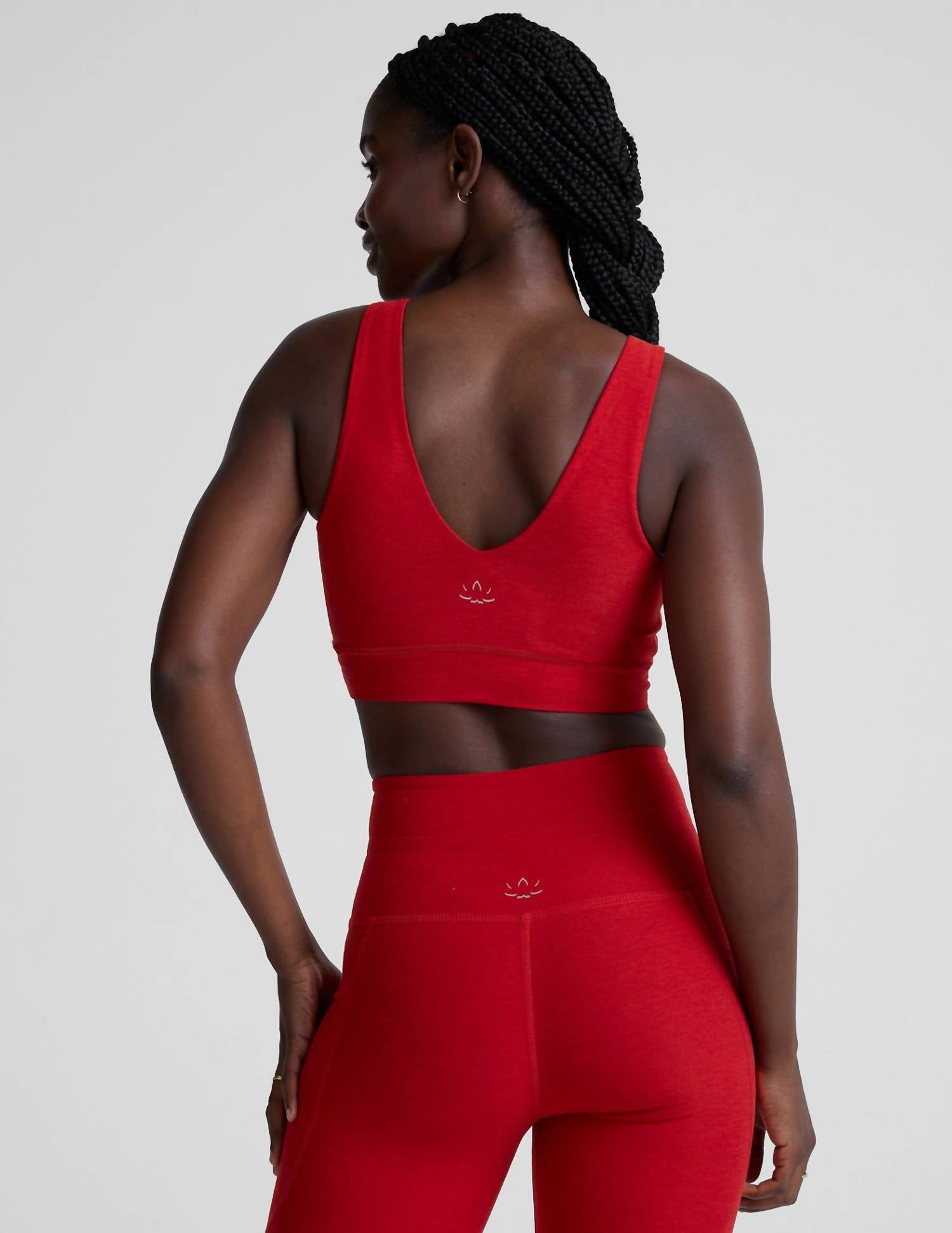 Spacedye Good Day Long Line Bra In Holly Red Heather