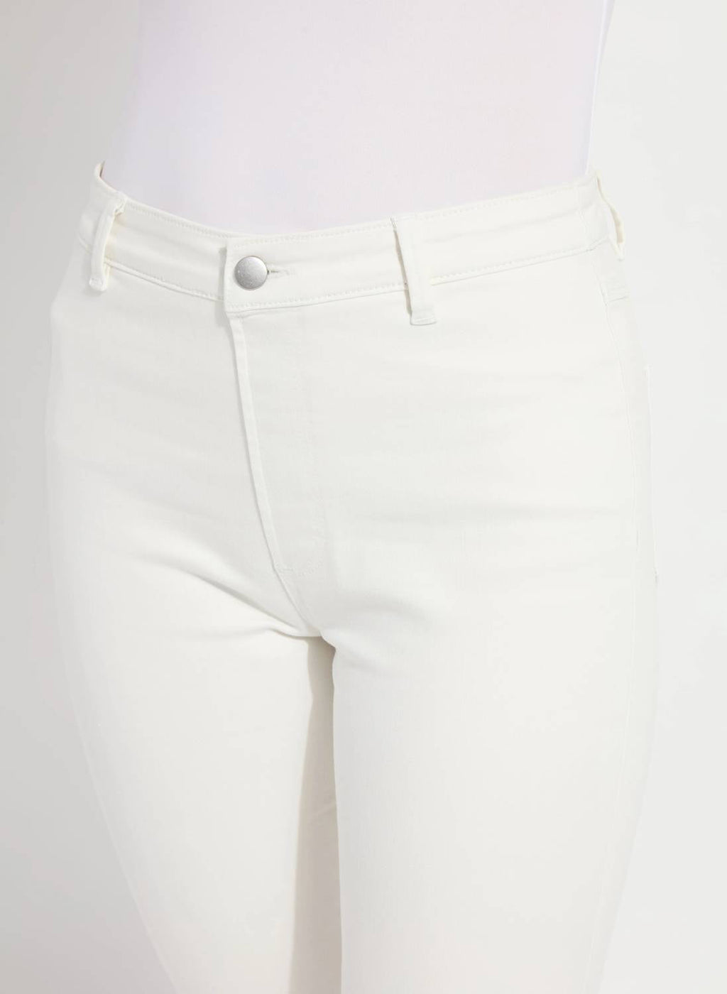 Smoothing Waistband Bootcut Jeans In Ecru White