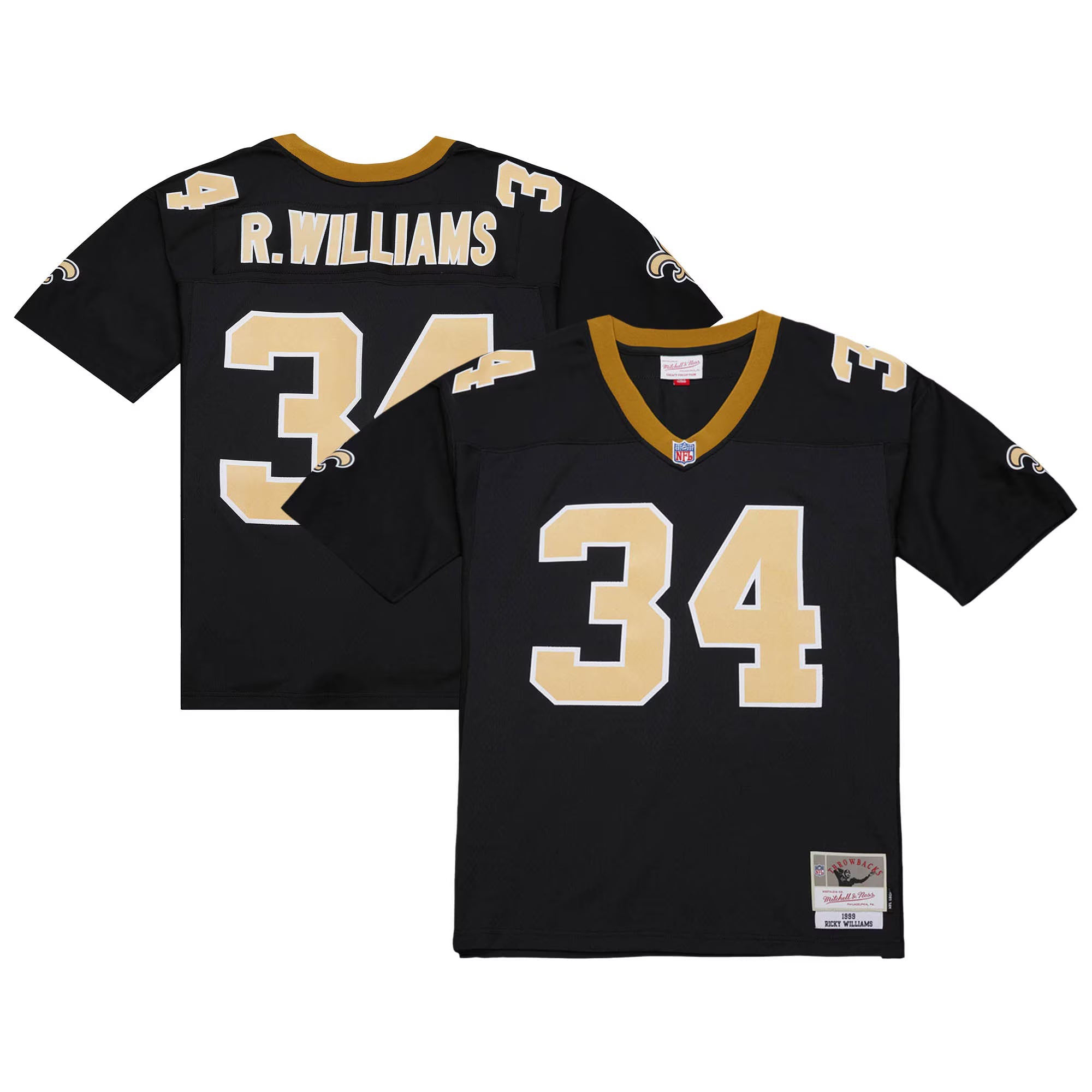 New Orleans Saints Ricky Williams Mitchell & Ness Black 1999 Legacy Replica Jersey