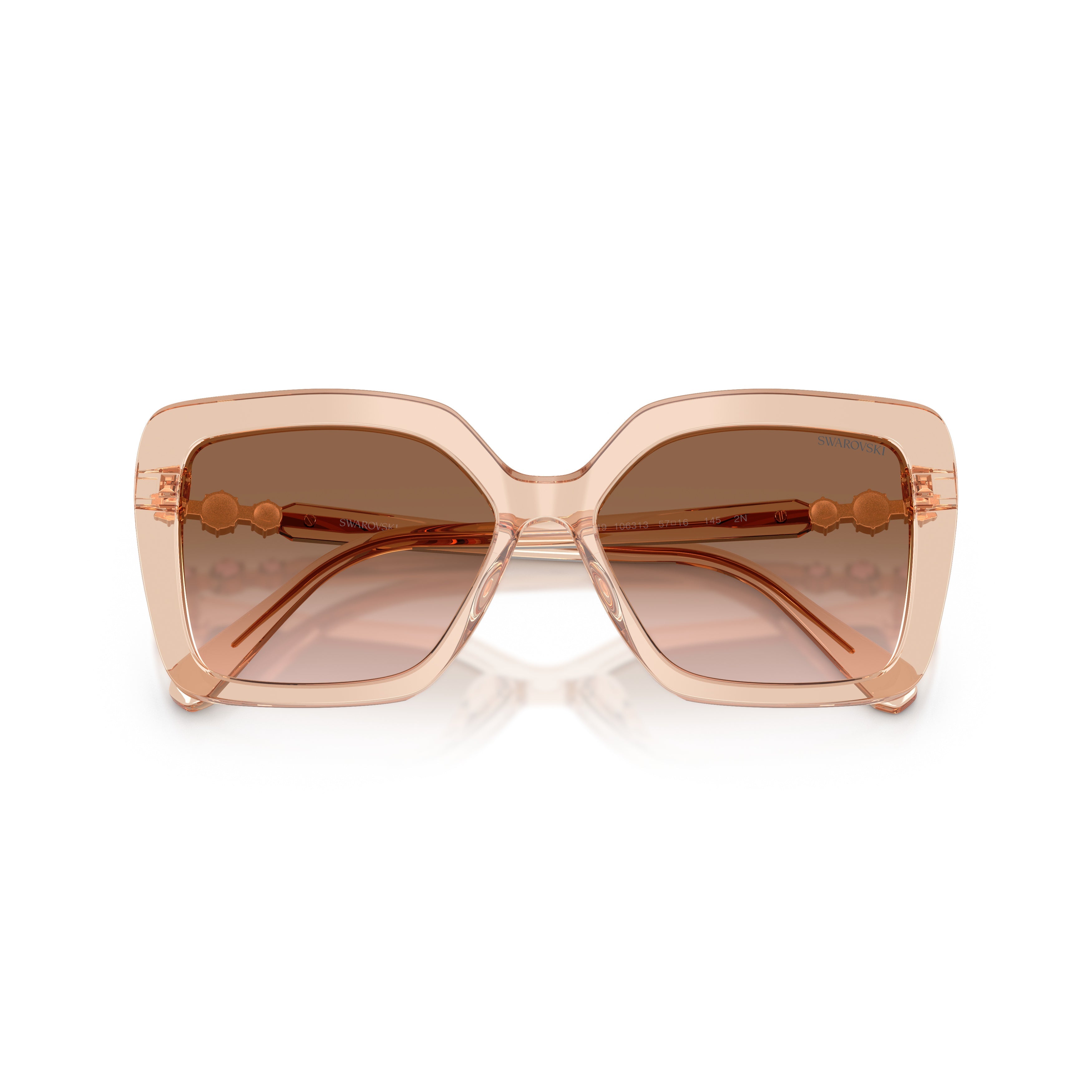 0Sk6049 Bold Oversized Square Sunglasses with Crystal Embellishments