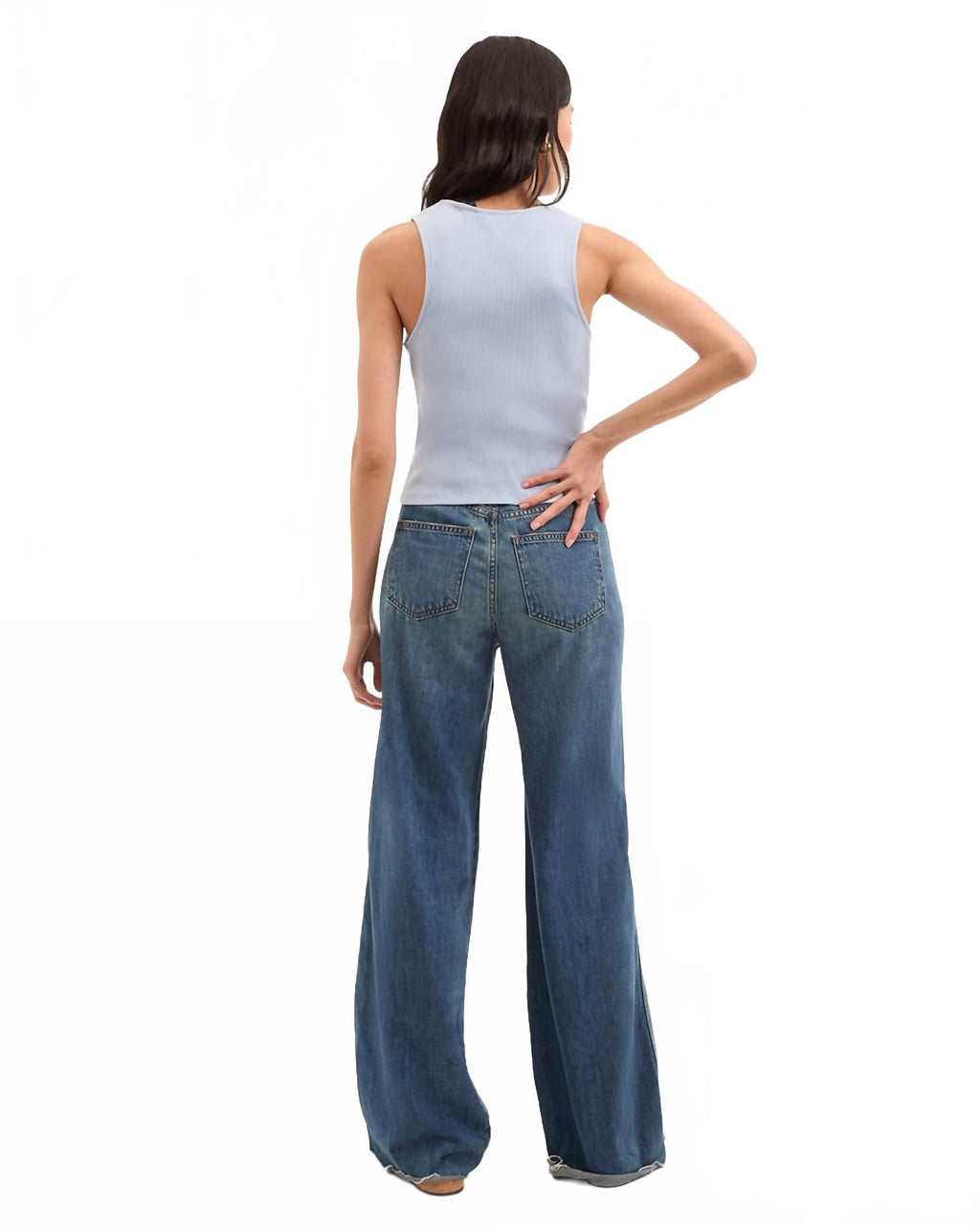 Kasey Mid Rise Wide-Leg Jean In Bandit