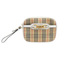 Check Silver Leather Gold-tone Link Belt Bag
