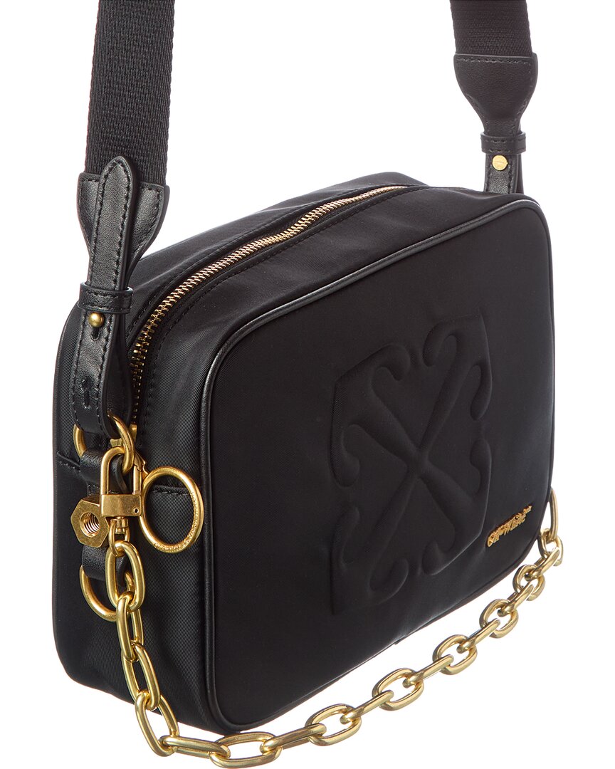 Off-White Medium Nylon & Leather Camera Bag