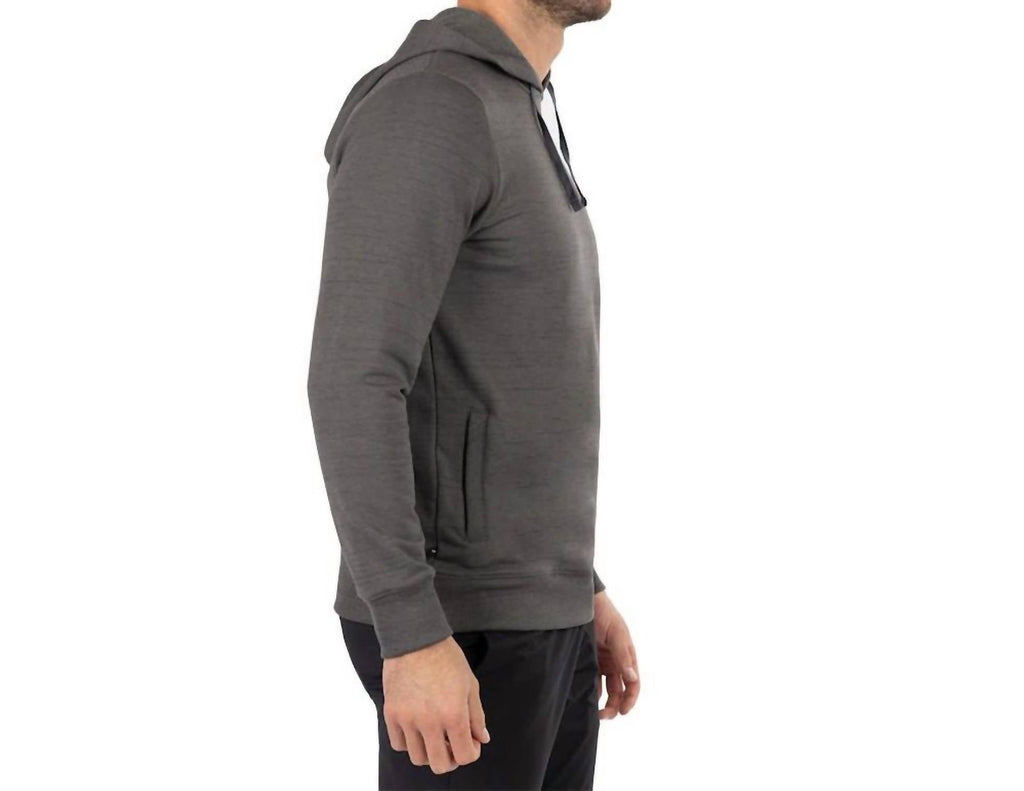 Cloud Slub Hoodie In Gray Pinstripe