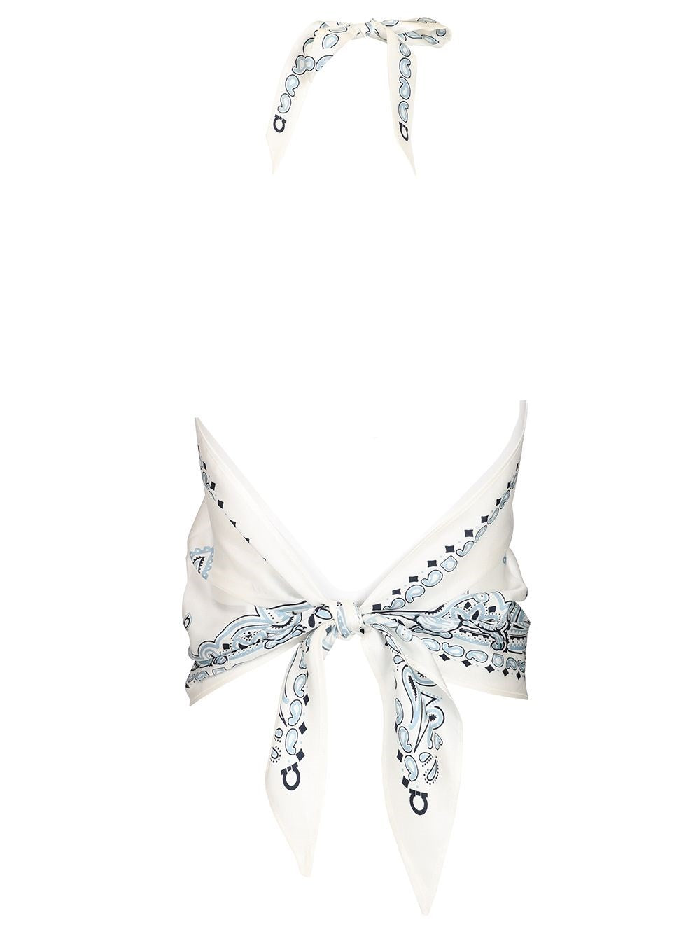 Ferragamo Women "Arabesque" Print Scarf Top