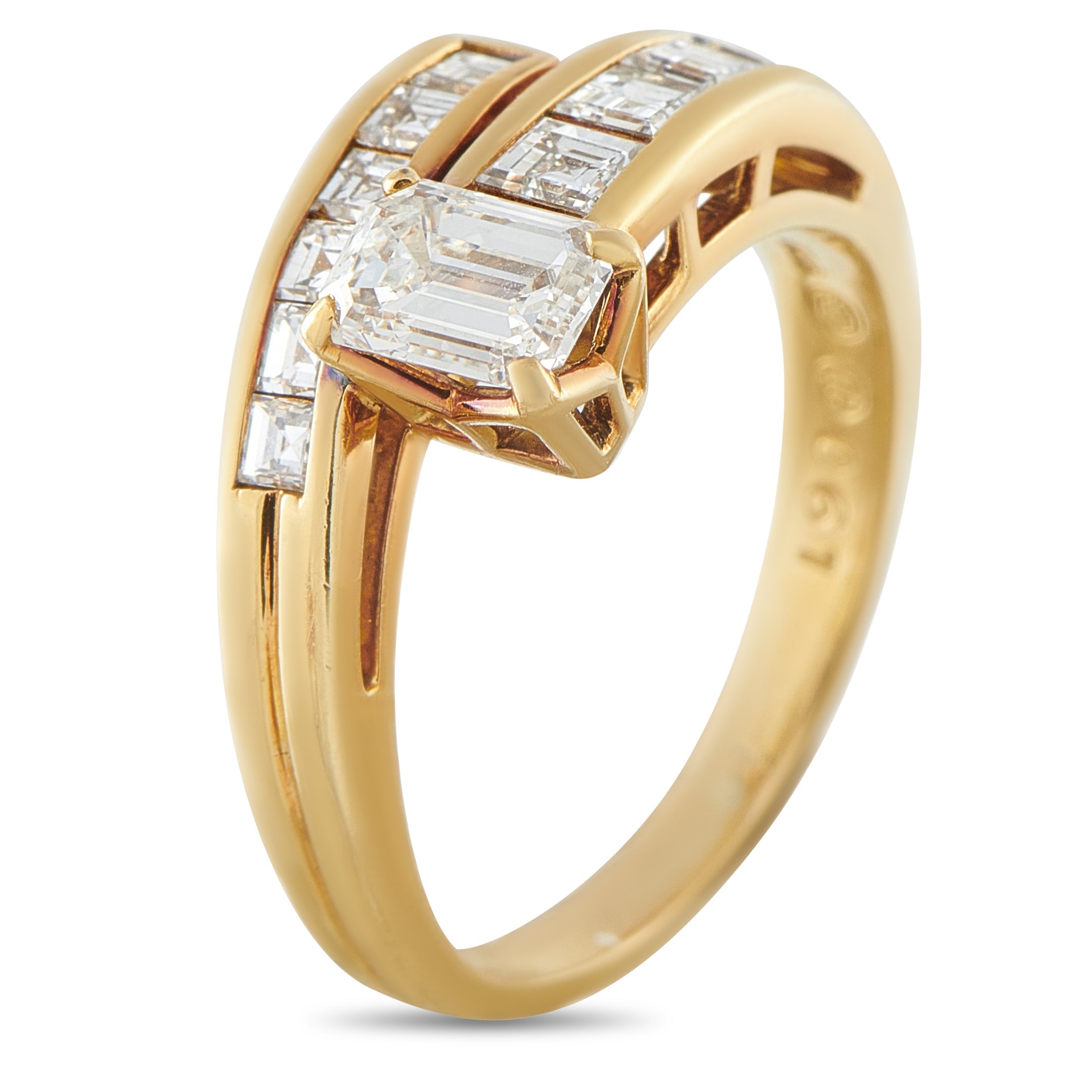 LB Exclusive 18K Yellow Gold 1.28ct Diamond Ring MF20-041426