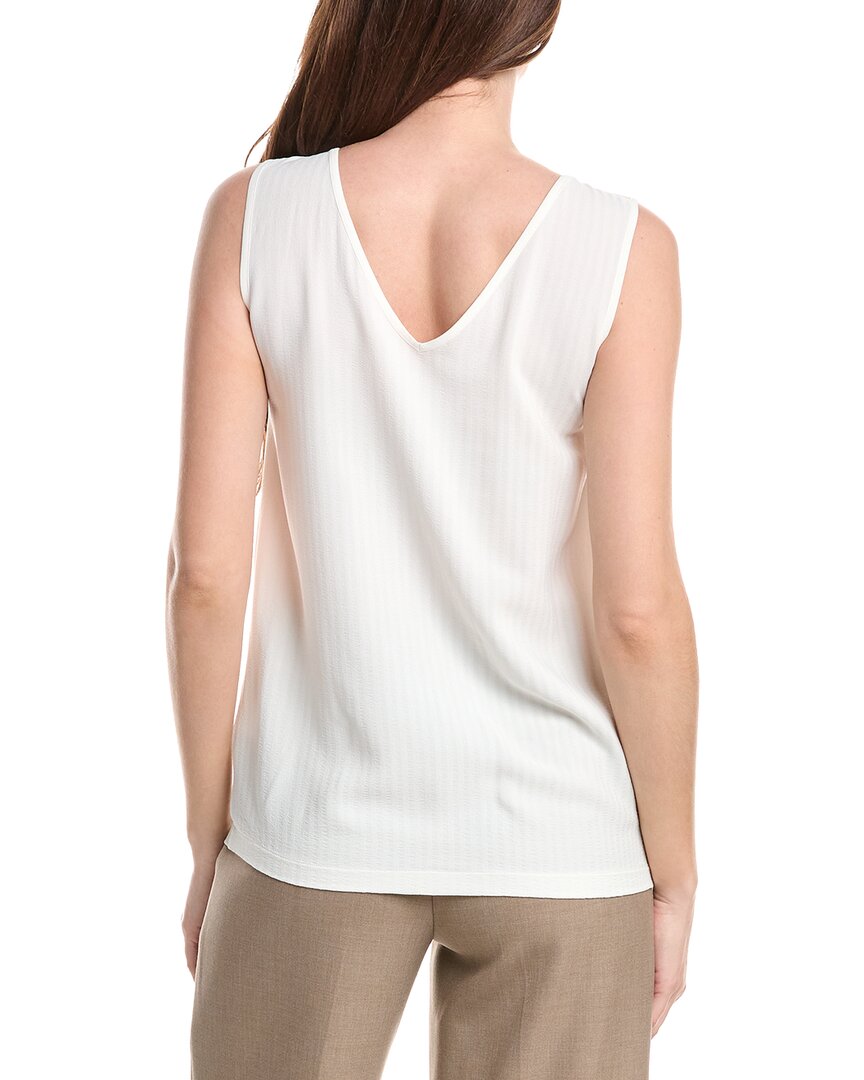 Fabiana Filippi Seersucker Silk-Blend Tank