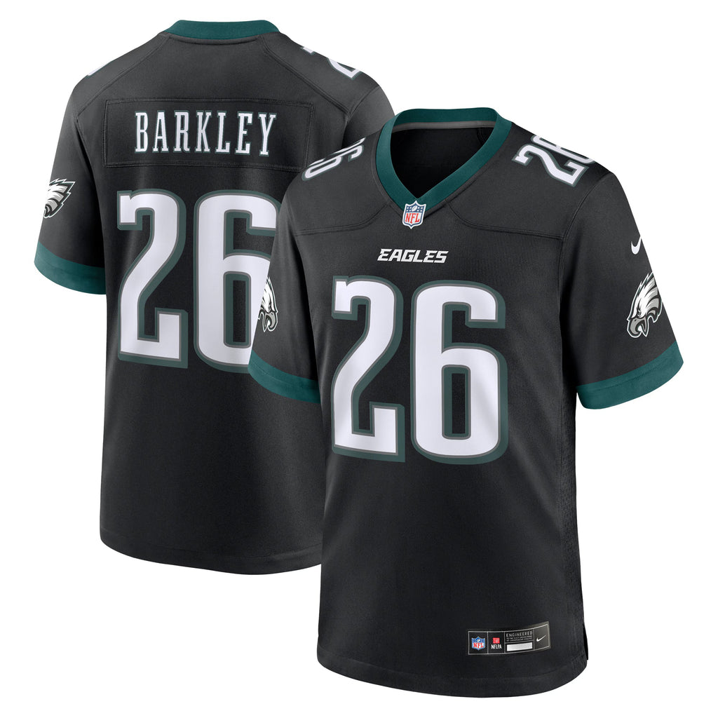 Philadelphia Eagles Saquon Barkley Black Alternate Game Jersey