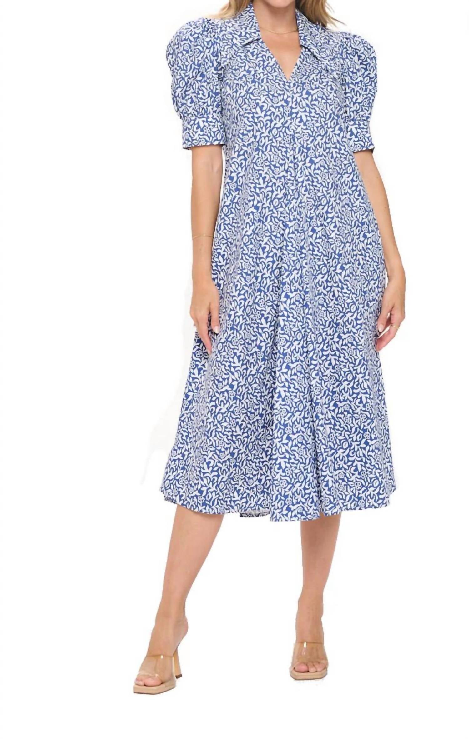 Bruan Midi Dress In Royal 1291