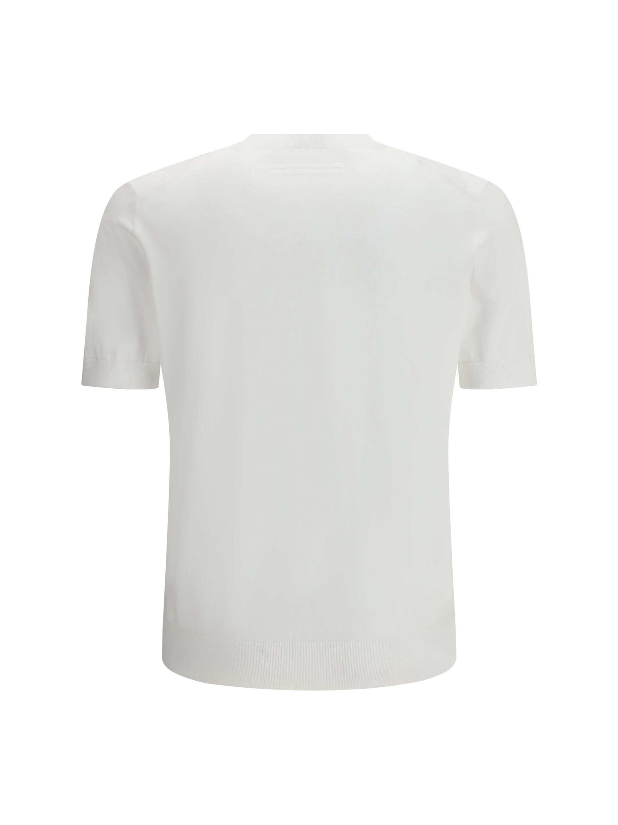 Zegna Men Crewneck Cotton Short Sleeve Knit