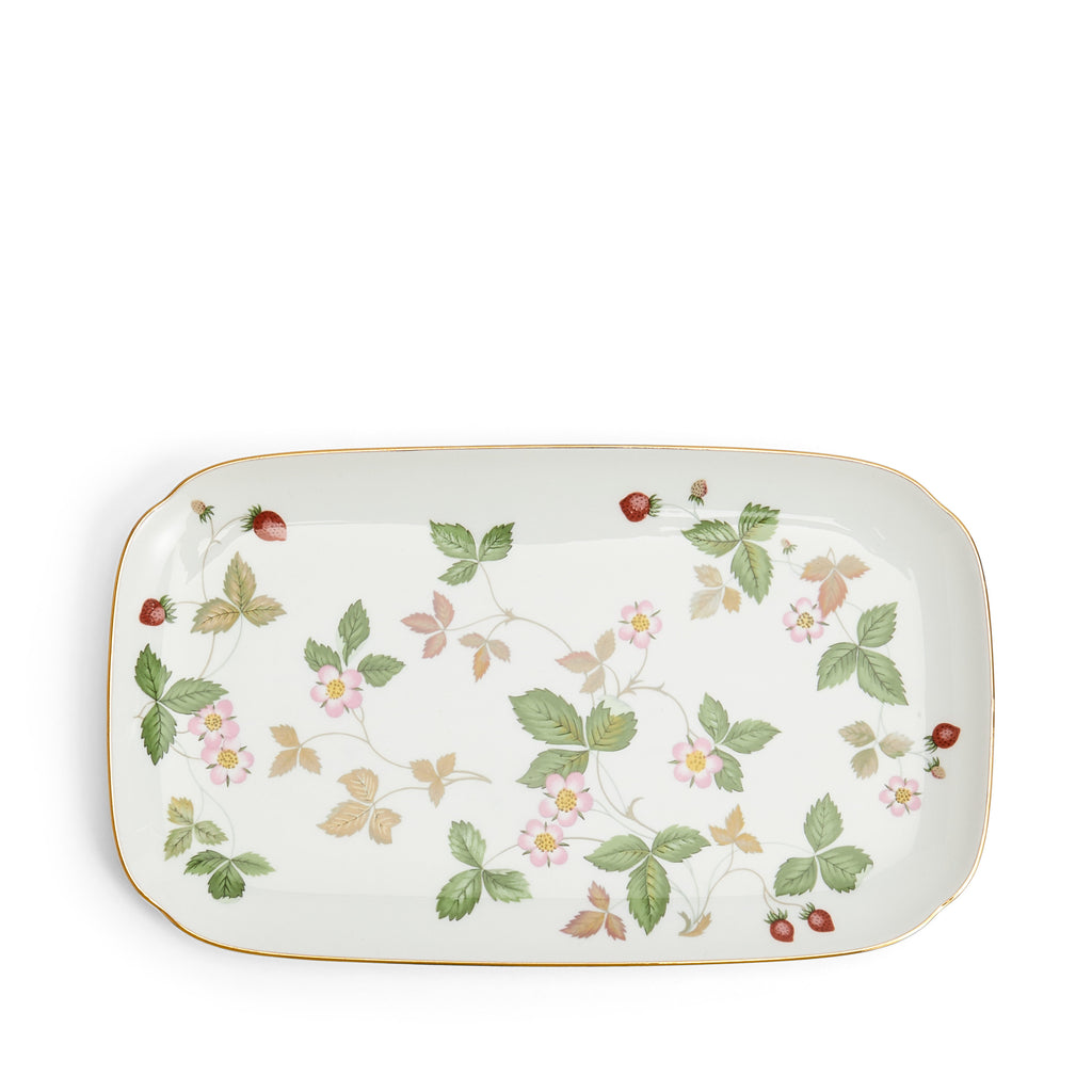 Wild Strawberry Rectangular Tray 25cm 9.8in, Boxed