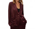 Paula Long Sleeve Blazer In Red