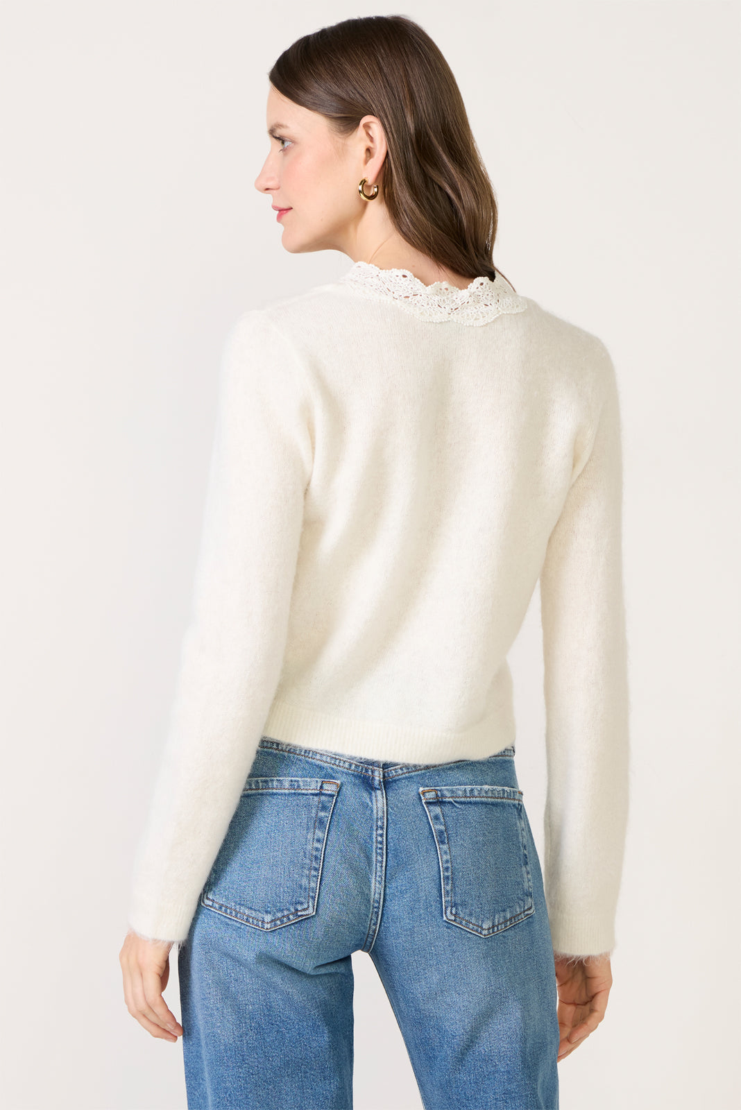 Women's Mer Lace Trim Cardigan