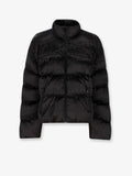 Balenciaga Men Nylon Down Jacket With All-Over Lettering Logo