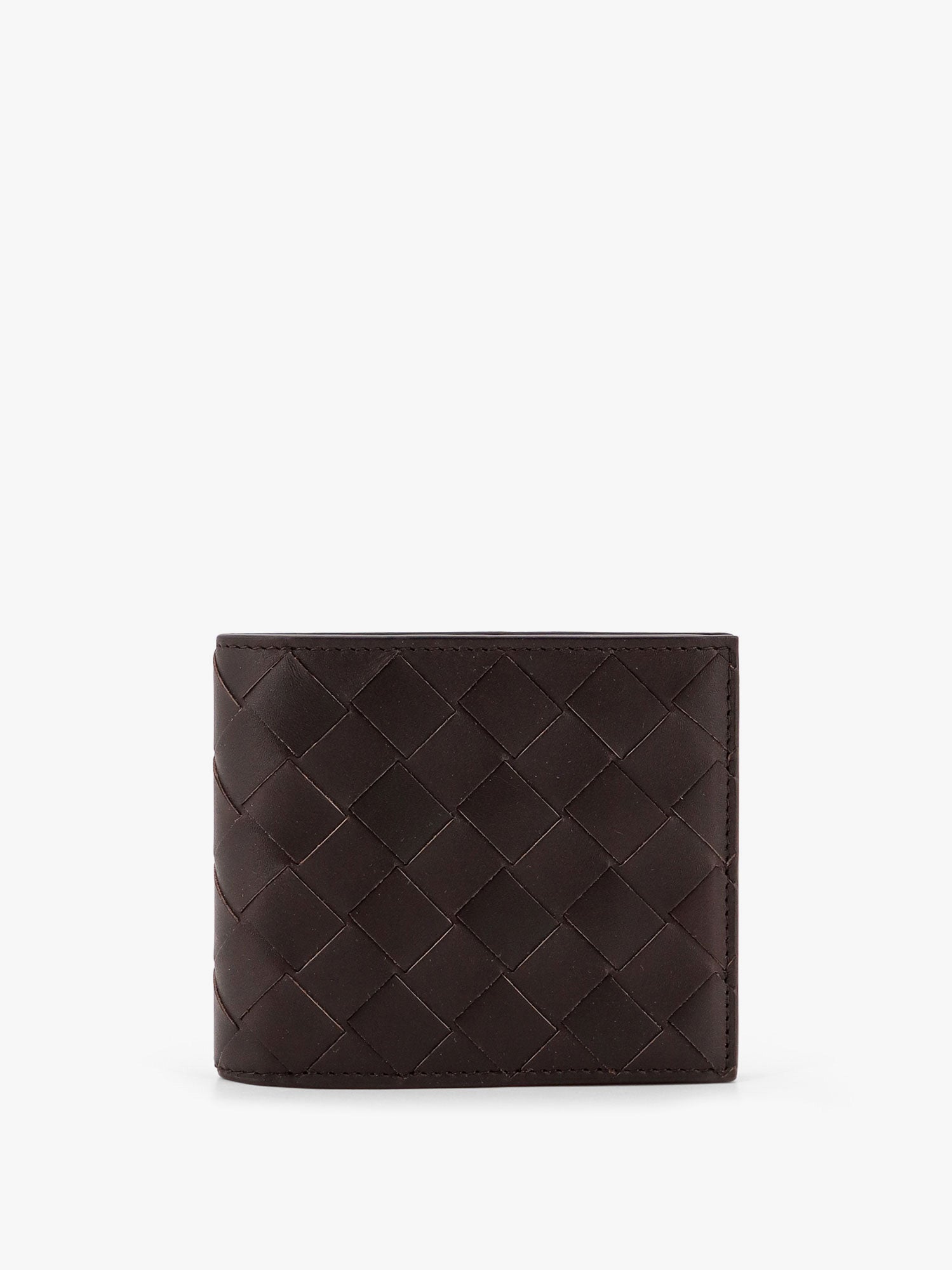 Bottega Veneta Men Leather Walllet With Intrecciato Motif