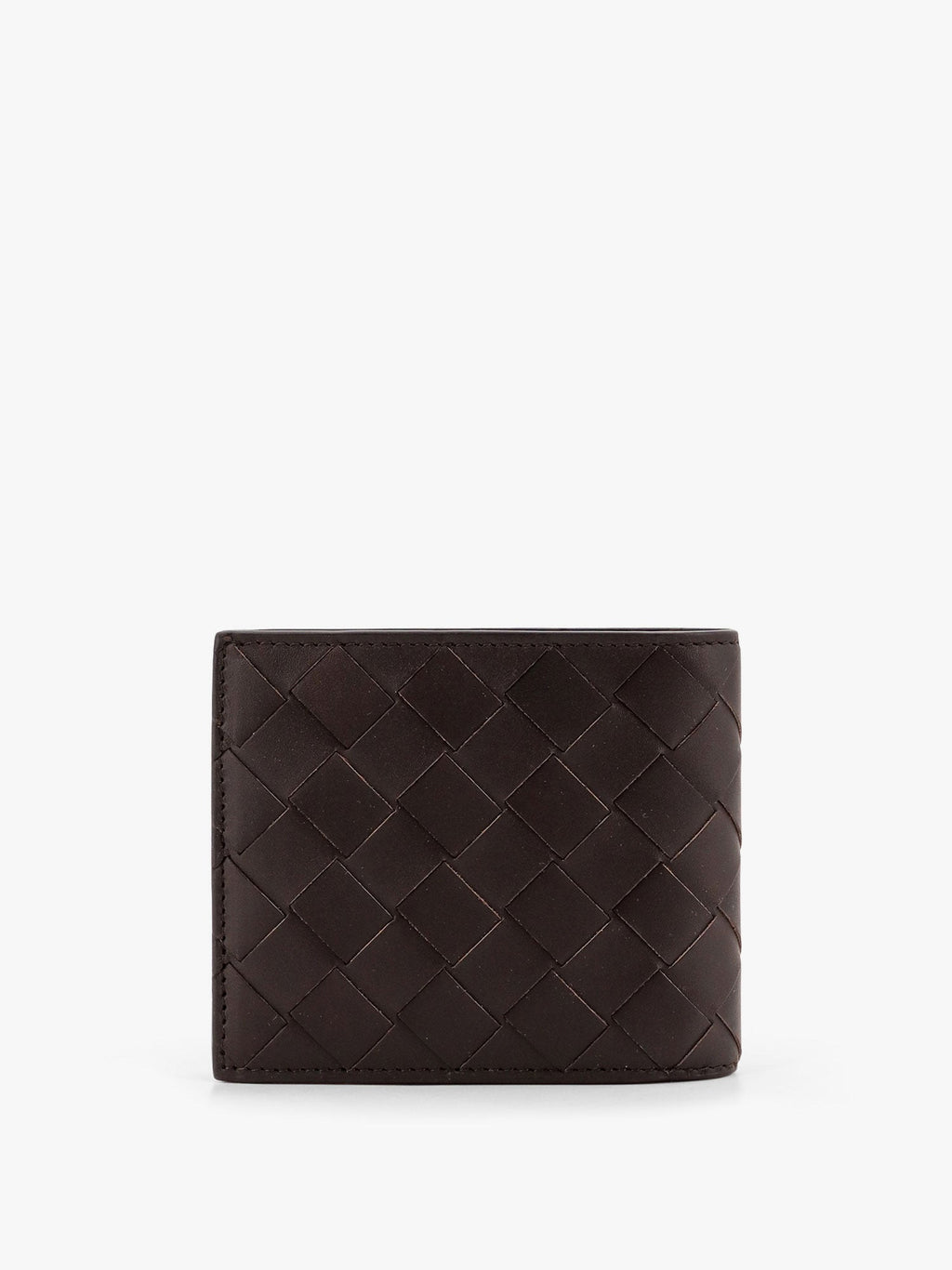 Bottega Veneta Men Leather Walllet With Intrecciato Motif
