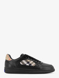 Burberry Men Leather Sneakers With Traditional Check Inserts