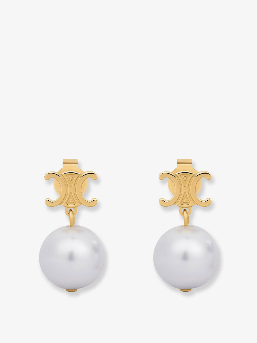 Celine Women Brass Earrings With Pearls