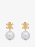 Celine Women Brass Earrings With Pearls