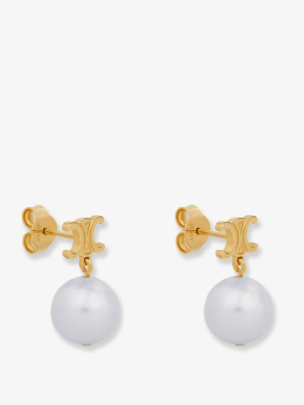 Celine Women Brass Earrings With Pearls