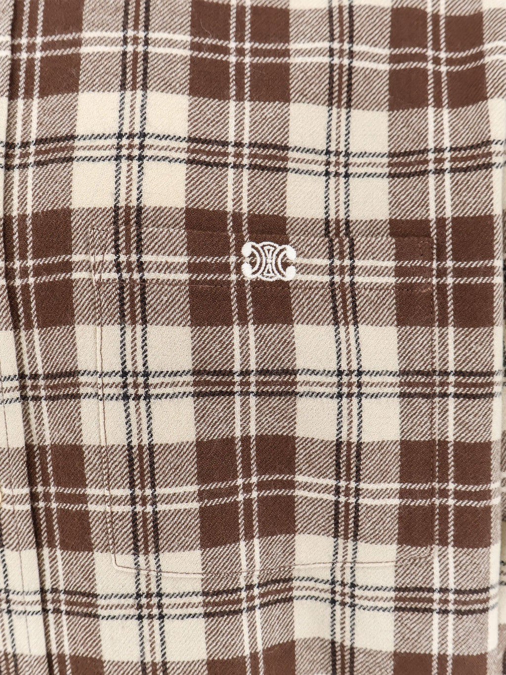 Celine Men Madras Wool Shirt