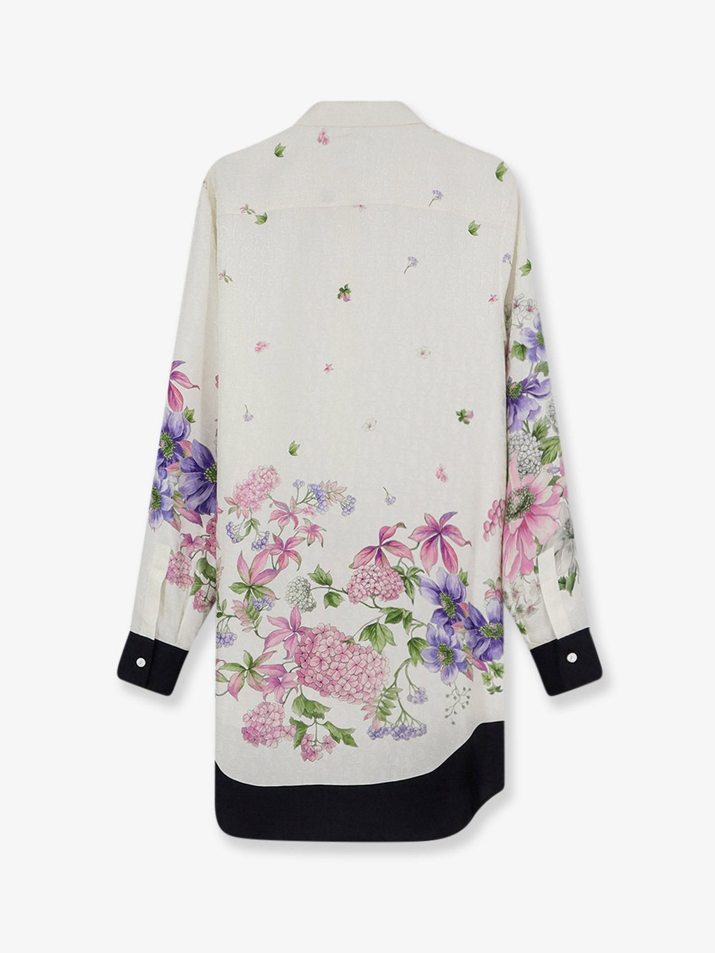 Dior Women Silk Shirt With Dior Hortensia Garden Print