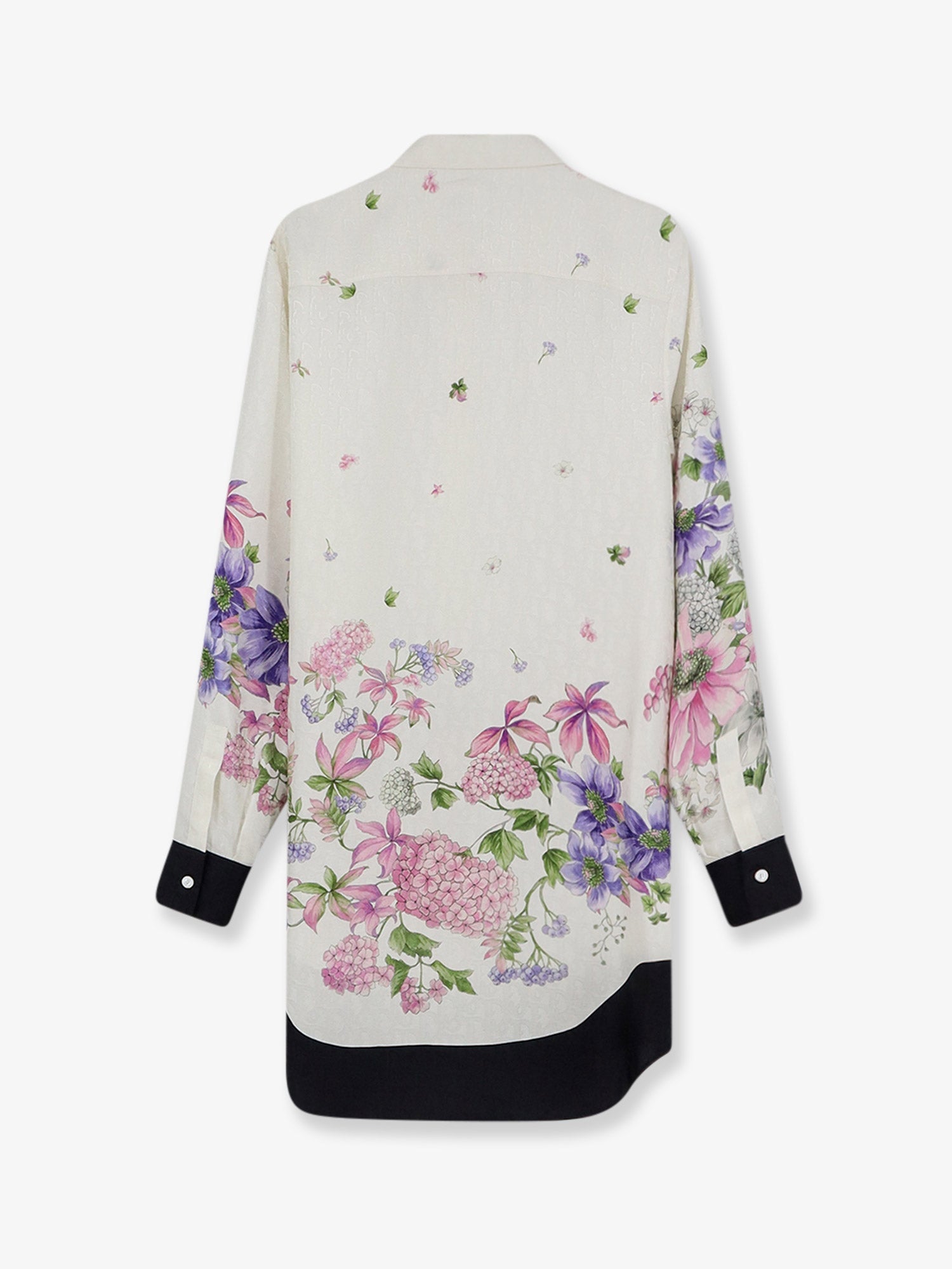Dior Women Silk Shirt With Dior Hortensia Garden Print