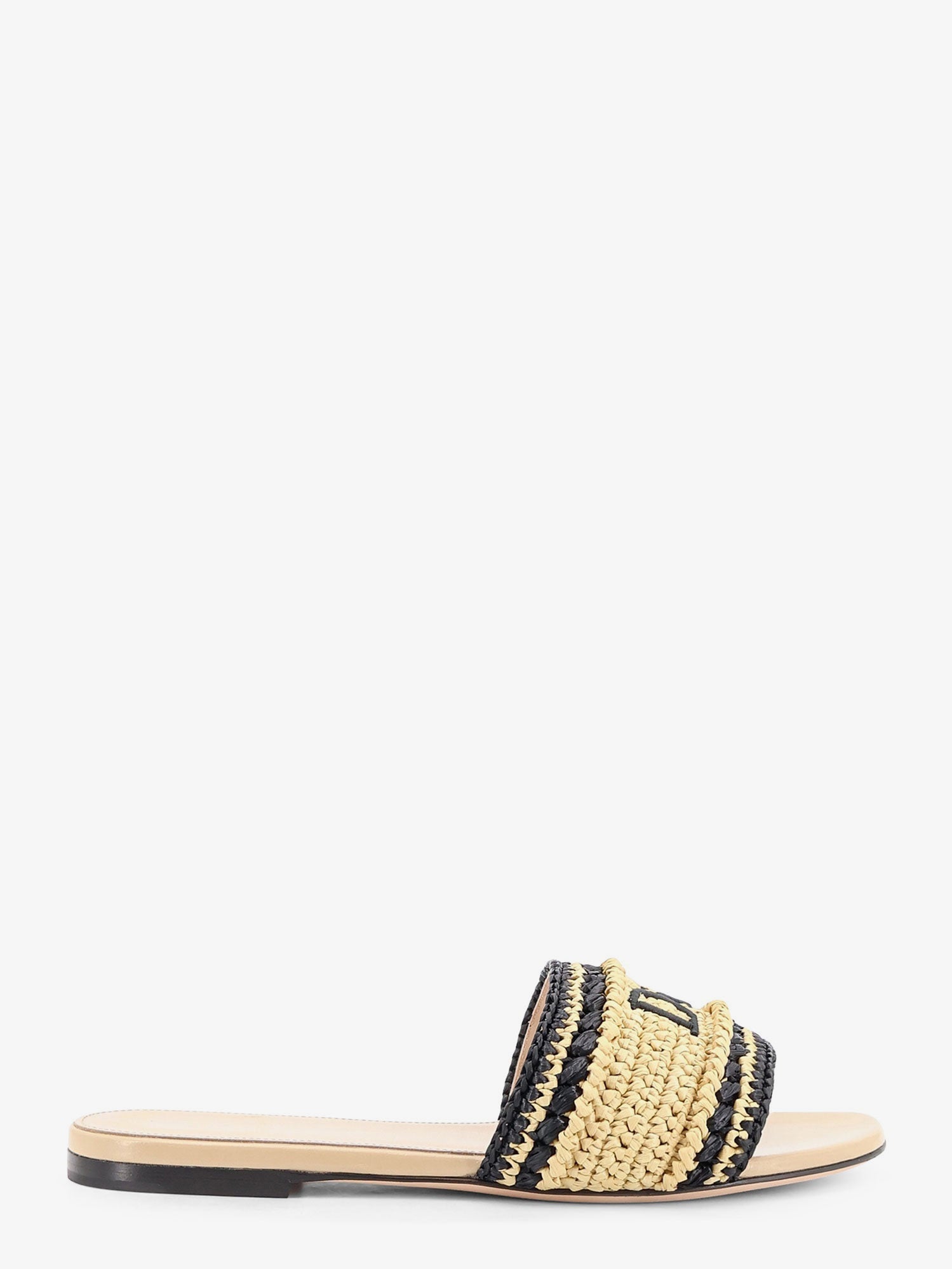 Dior Women Dior Woven Dioriviera Technical Fabric And Crochet Raffia Sandals