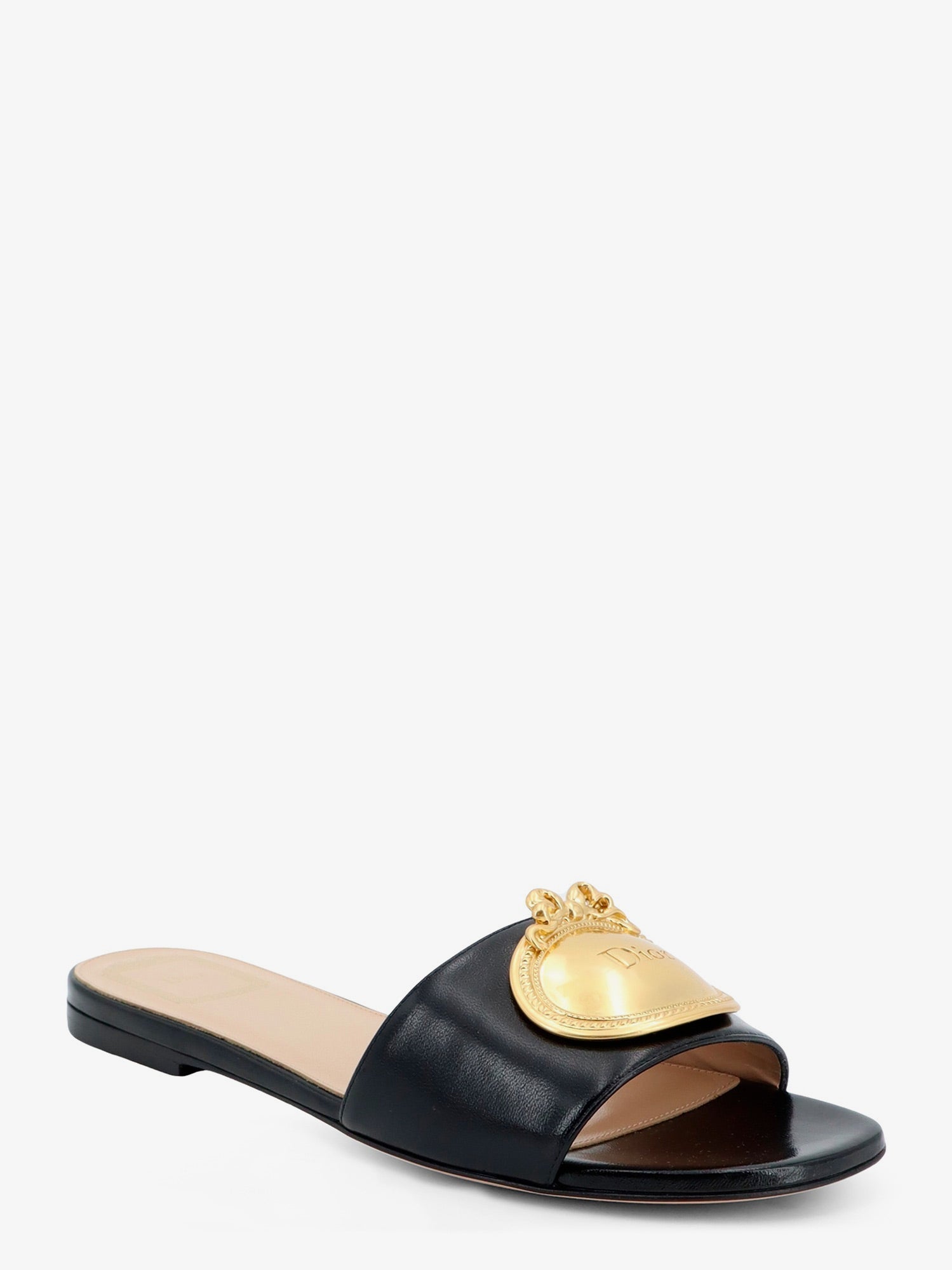 Dior Women Dior Medaillon Leather Sandals