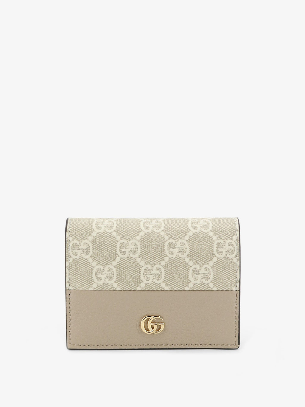 Gucci Women Gg Marmont Bicolor Leather Wallet