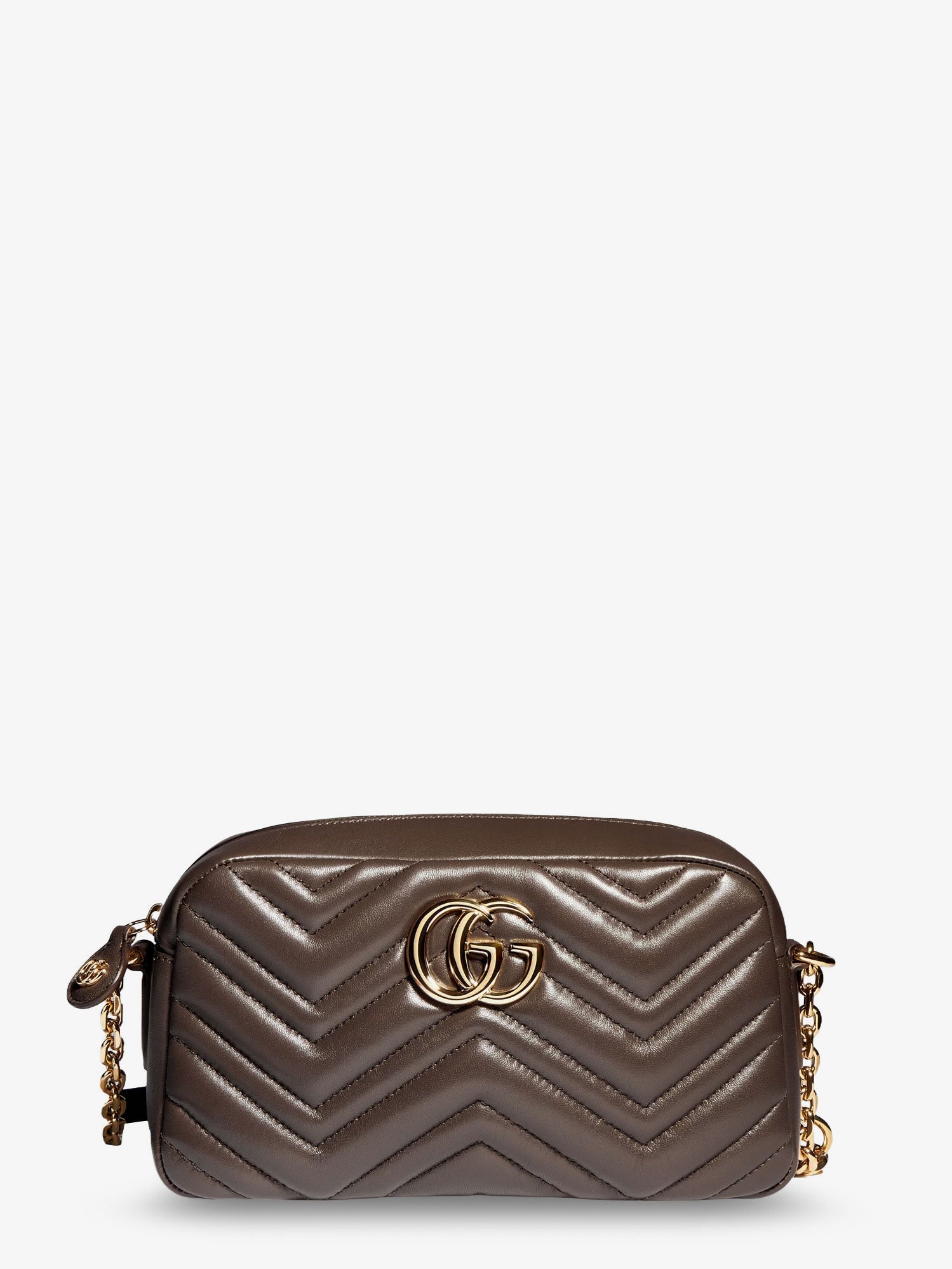 Gucci Women Gg Marmont Camera Bag Leather Crossbody Bag With Chevron Stitching
