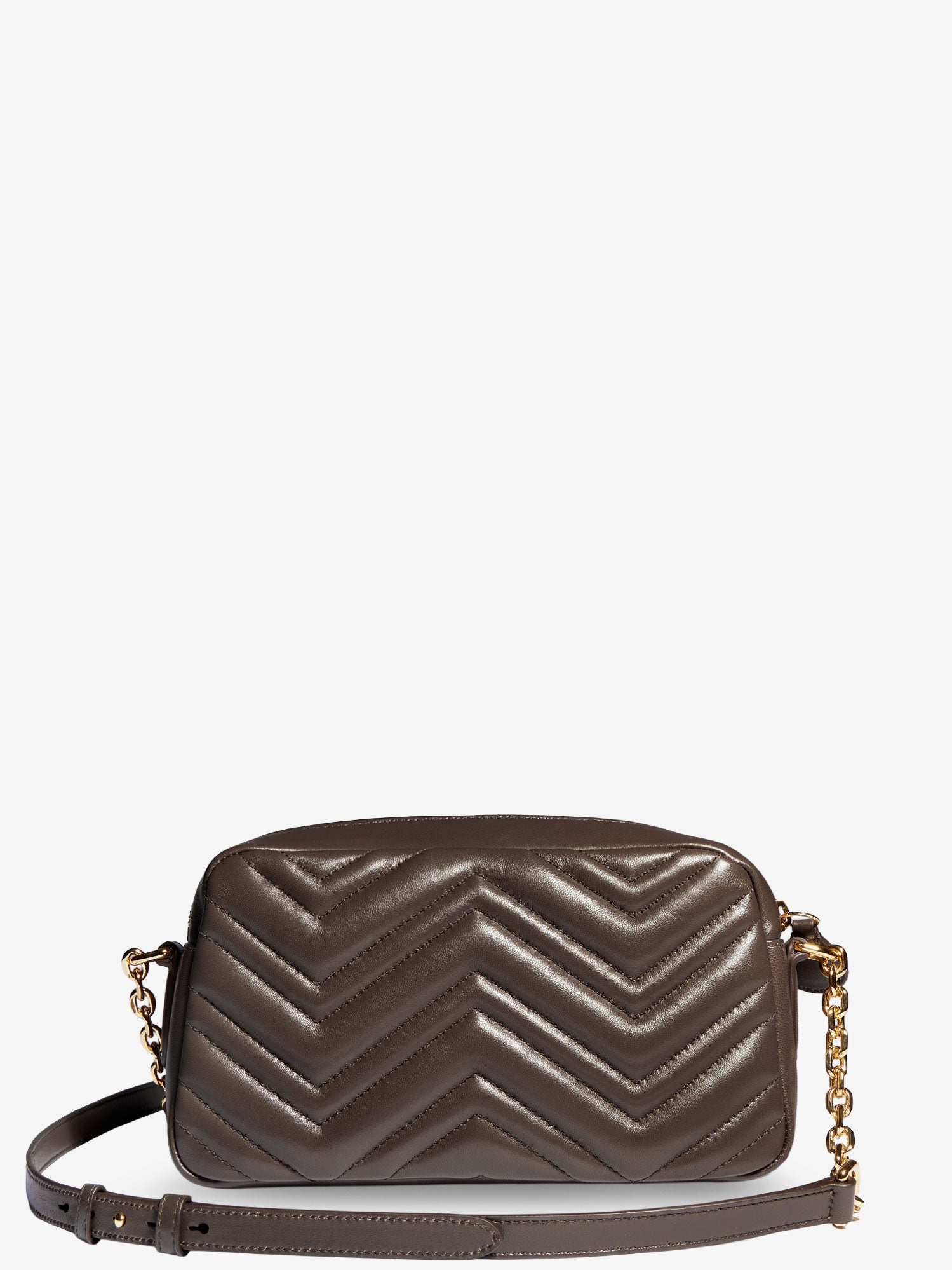 Gucci Women Gg Marmont Camera Bag Leather Crossbody Bag With Chevron Stitching