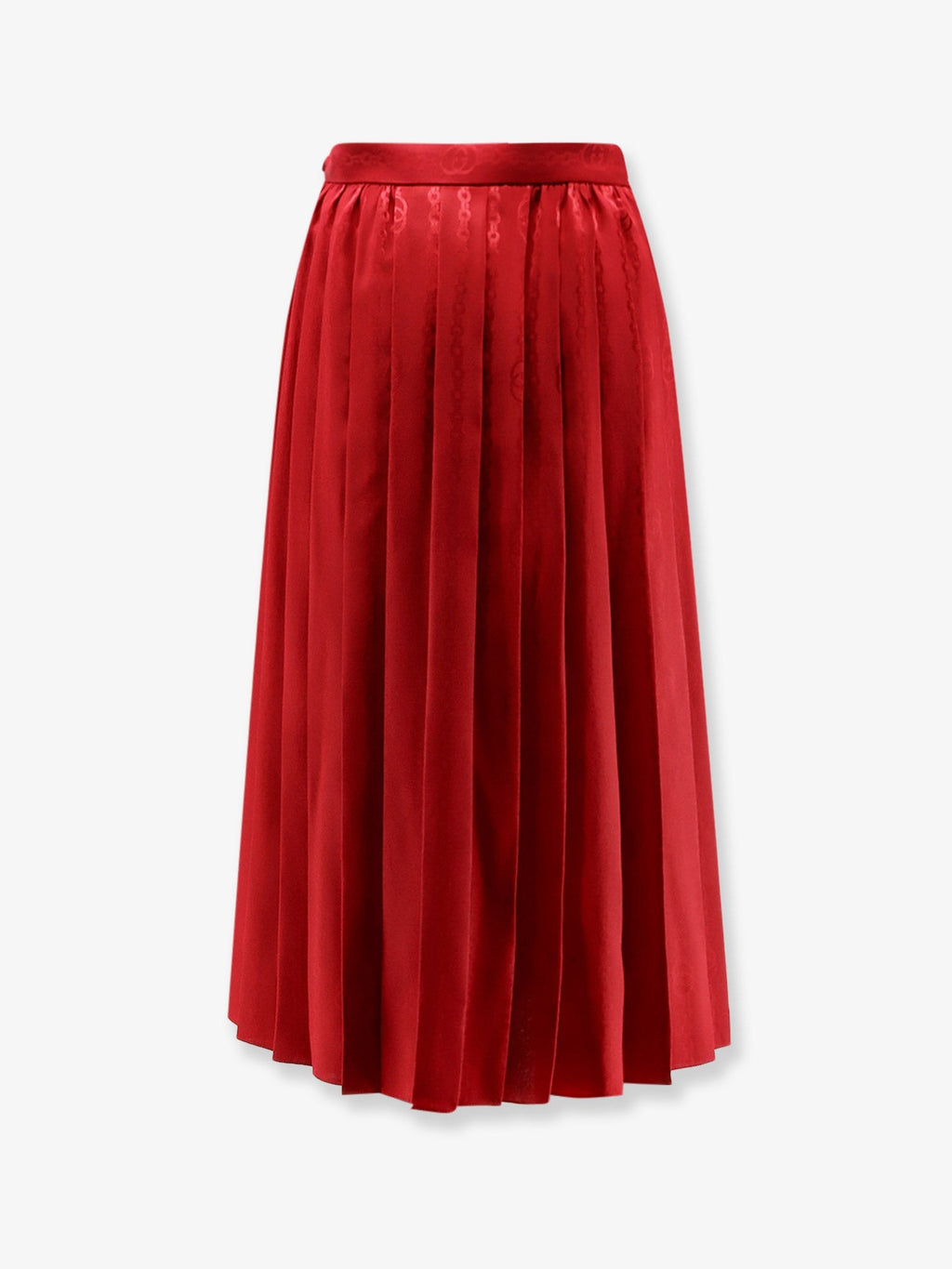 Gucci Women Pleated Silk Midi Skirt