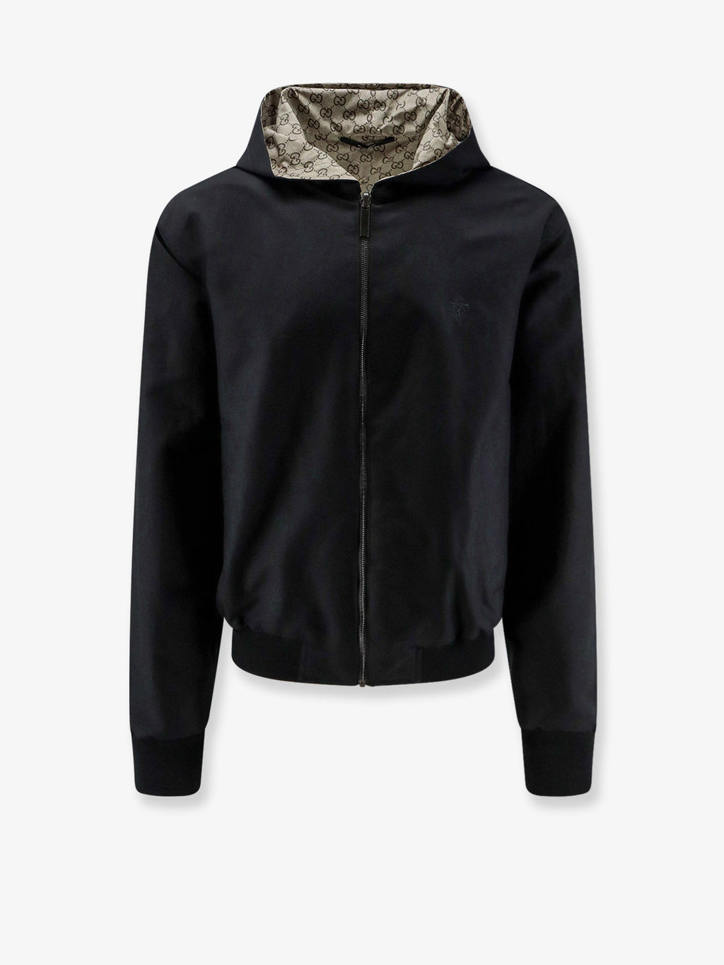Gucci Men Reversible Cotton And Gg Nylon Jacket