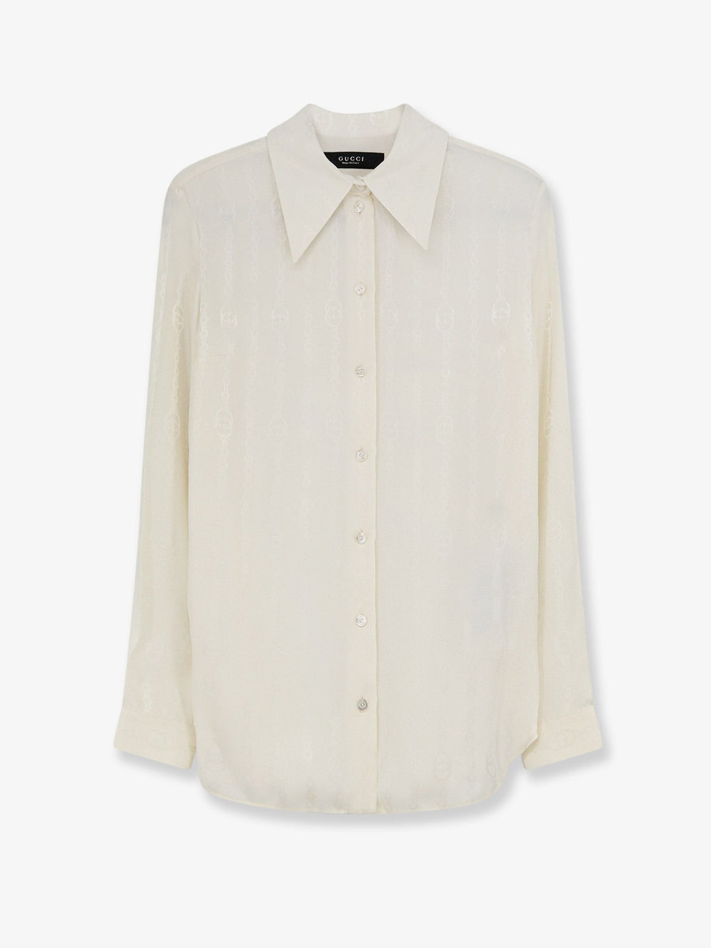 Gucci Women Silk Shirt With Iconic Print