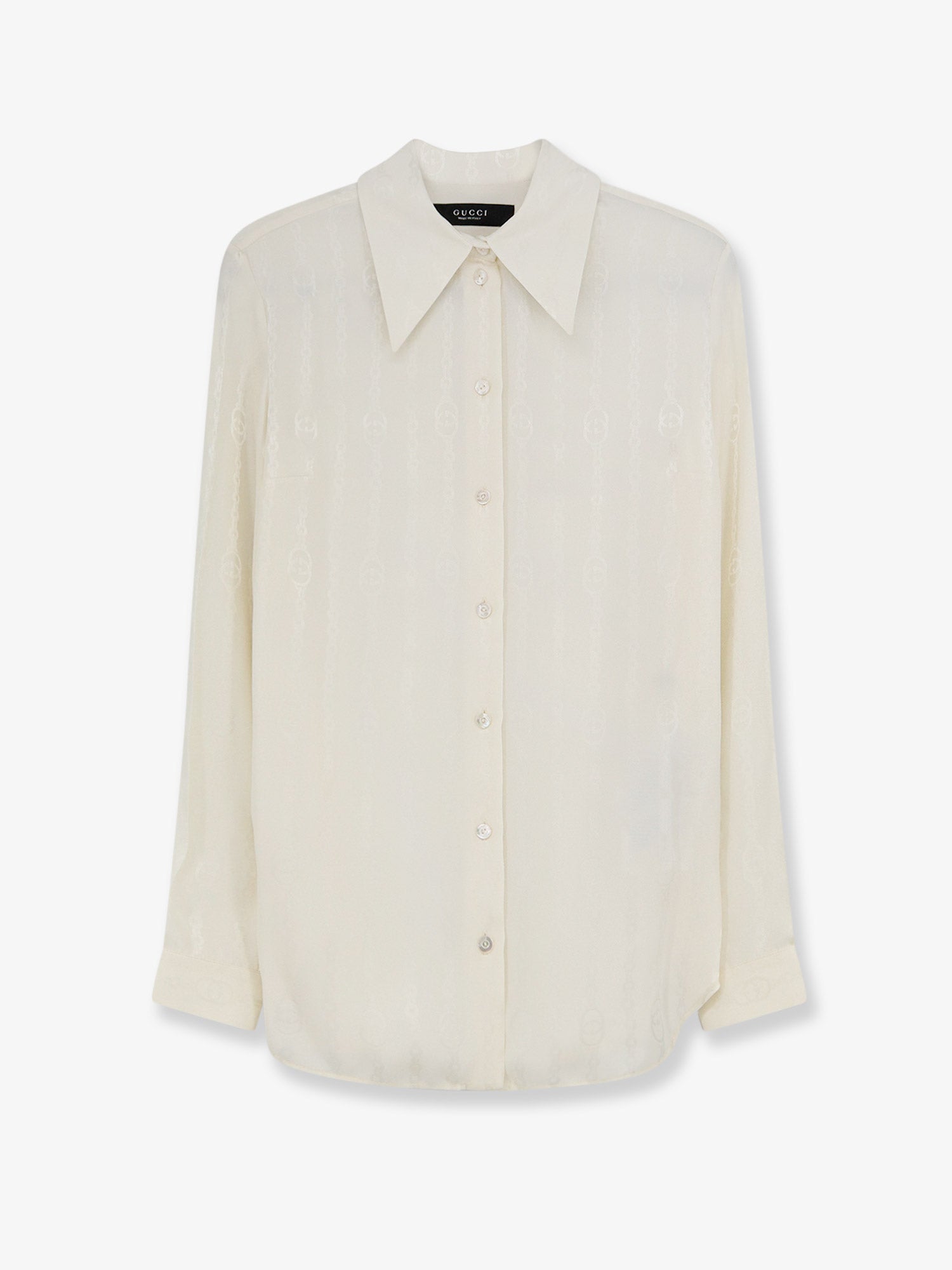Gucci Women Silk Shirt With Iconic Print
