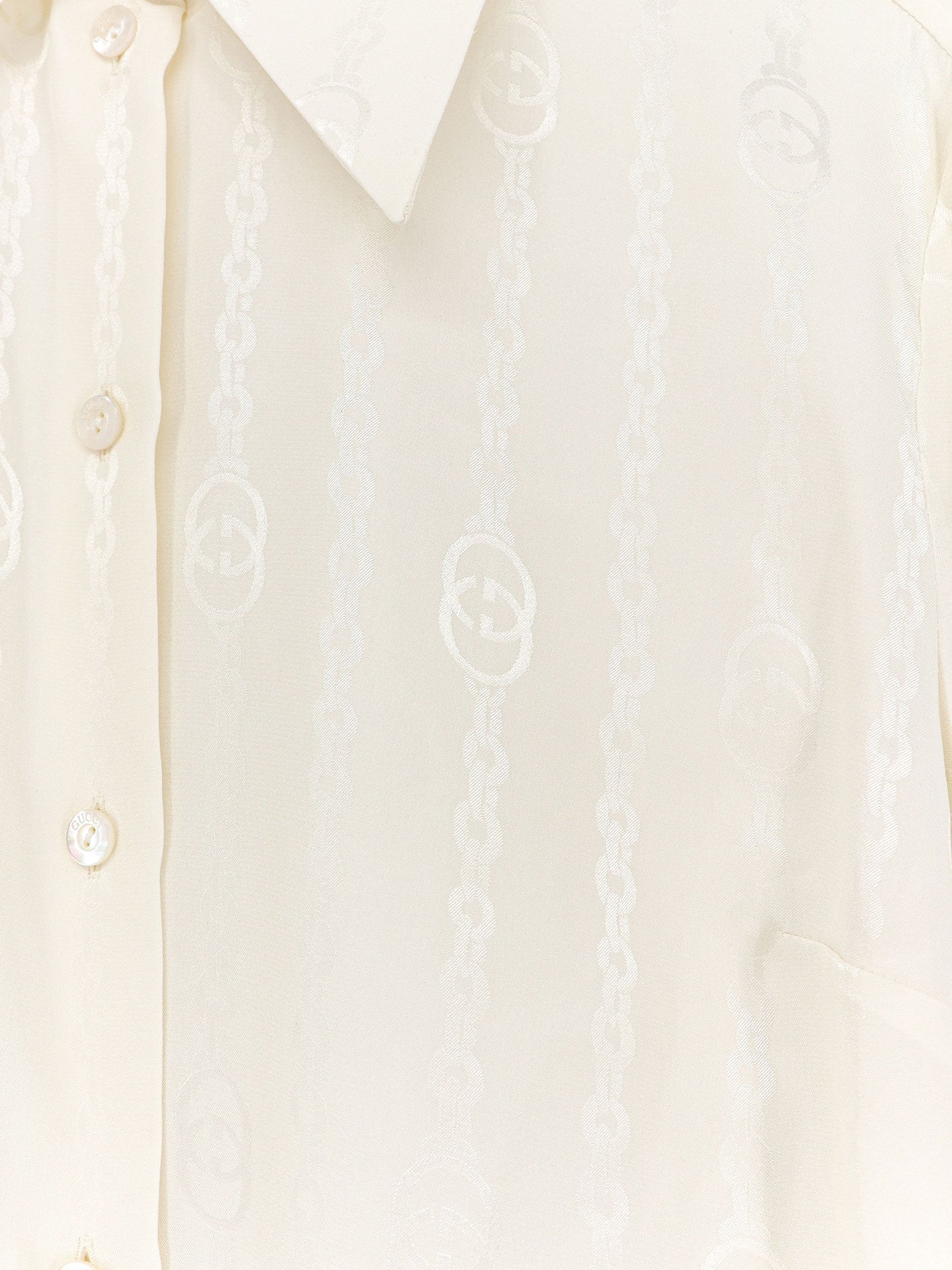 Gucci Women Silk Shirt With Iconic Print