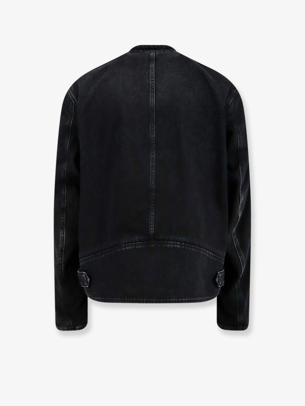 Gucci Men Black Denim Jacket Certified Cotton Jacket With A Faded Effect