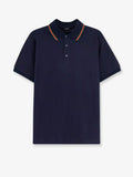 Gucci Men Cotton Polo With Nastro Web Detail On The Collar