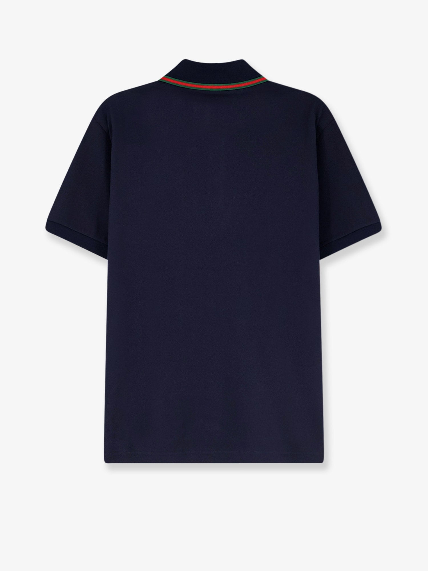 Gucci Men Cotton Polo With Nastro Web Detail On The Collar