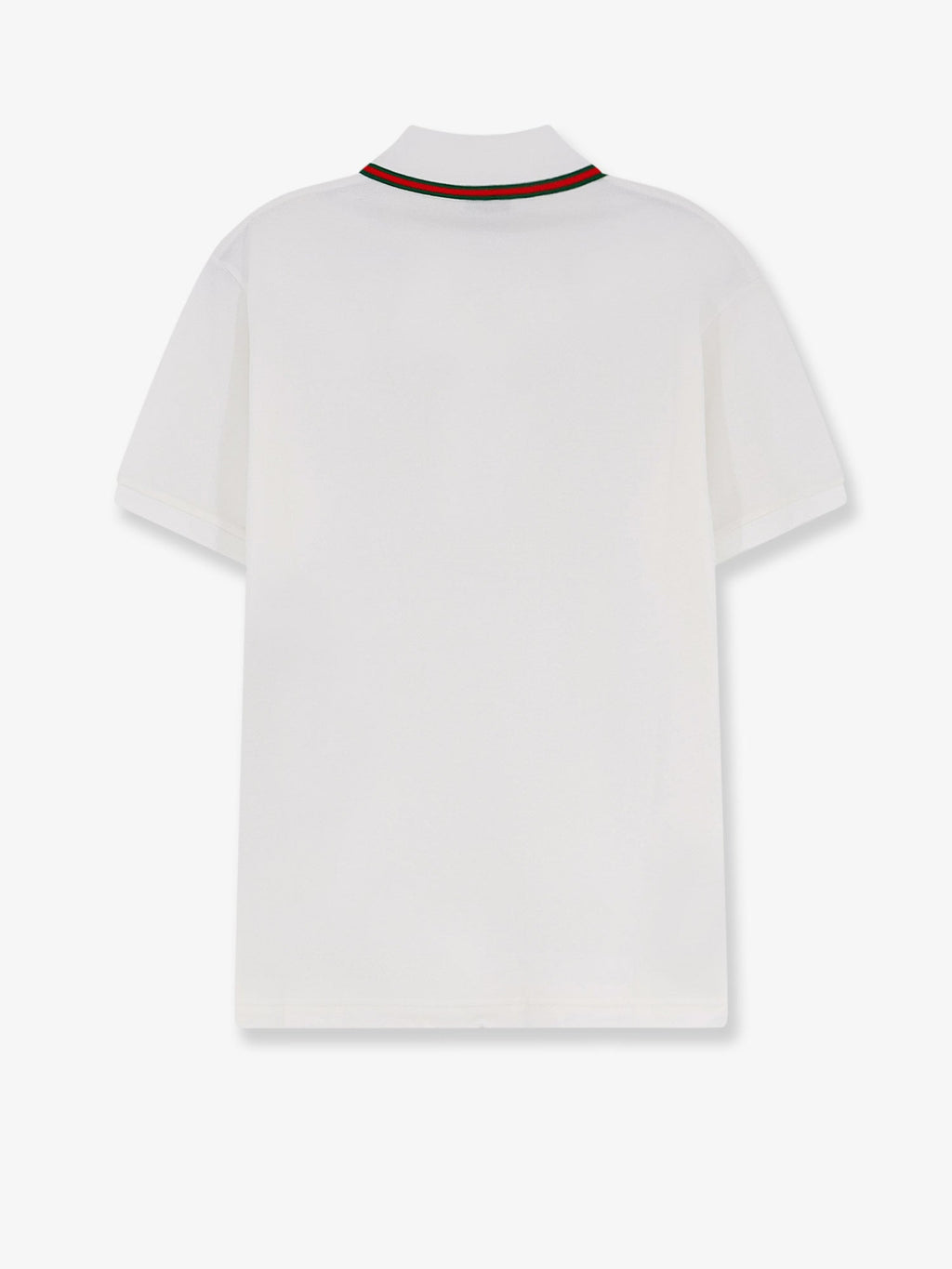 Gucci Men Cotton Polo Shirt With Nastro Web Detail On The Collar