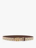 Gucci Men Gg Marmont Gg Fabric Reversible Belt