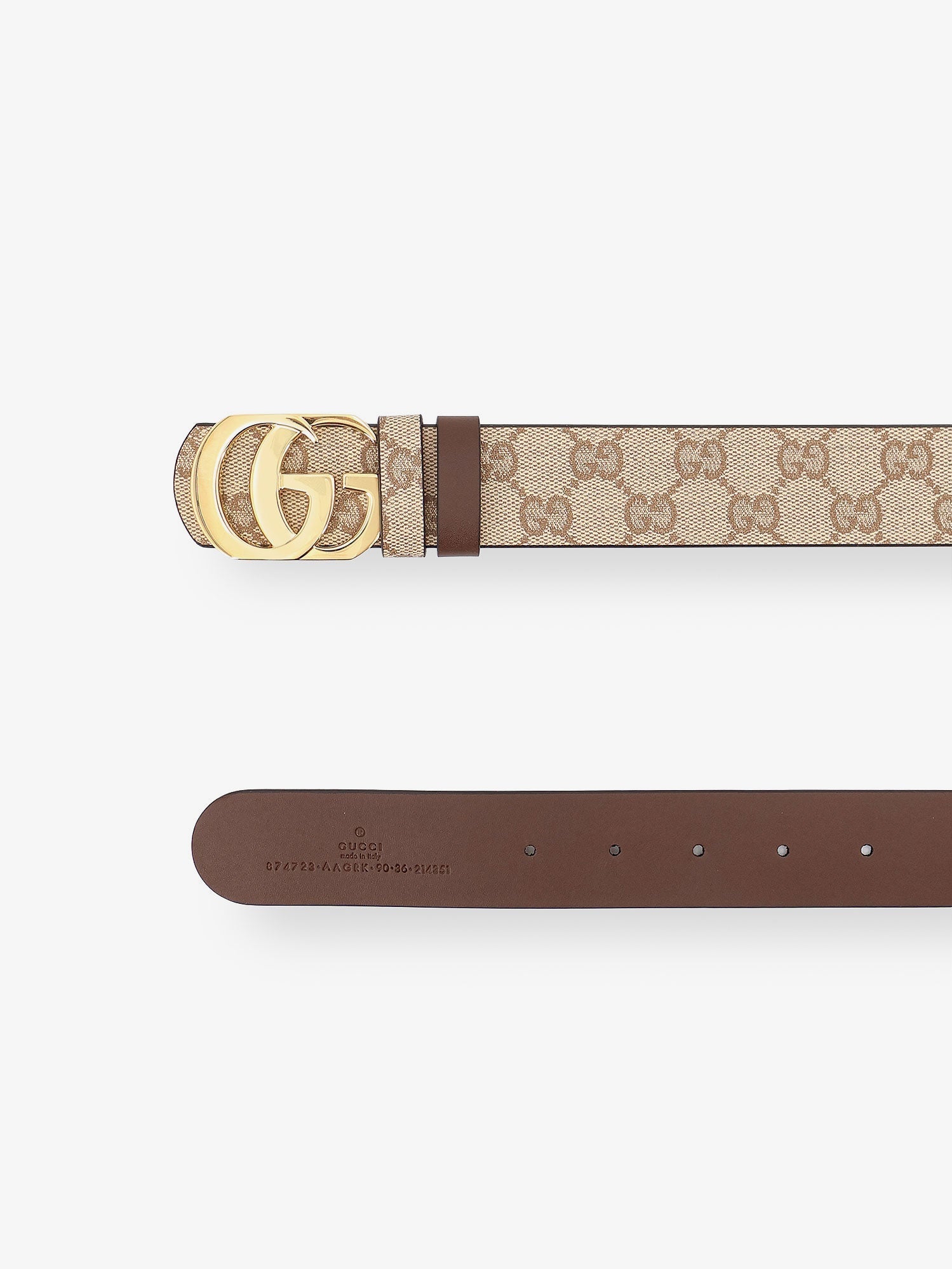 Gucci Men Gg Marmont Gg Fabric Reversible Belt
