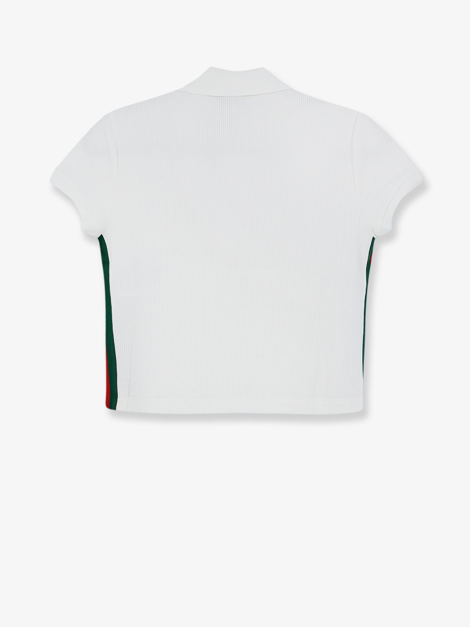Gucci Women Ribbed Cotton Jersey Polo Shirt