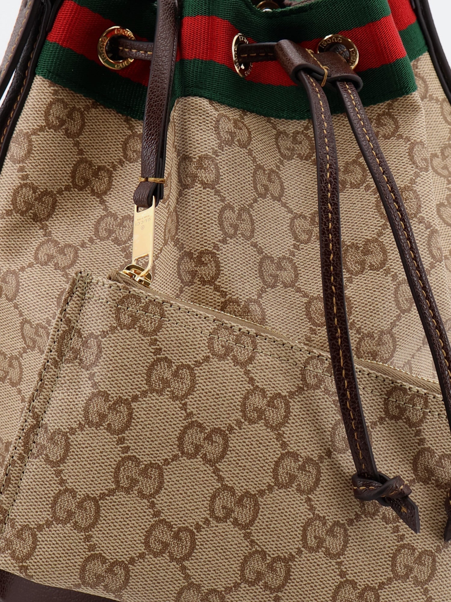 Gucci Women Gucci Venice Gg Fabric Bucket Bag