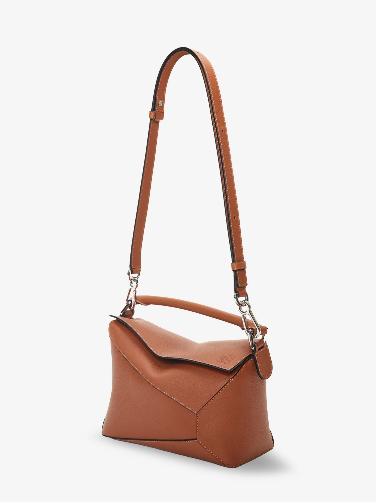 Loewe Women Puzzle Edge Leather Handbag With Engraved Anagram Logo