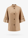 Max Mara Women Virgin Wool And Cashmere Cape Wih Pockets On The Front
